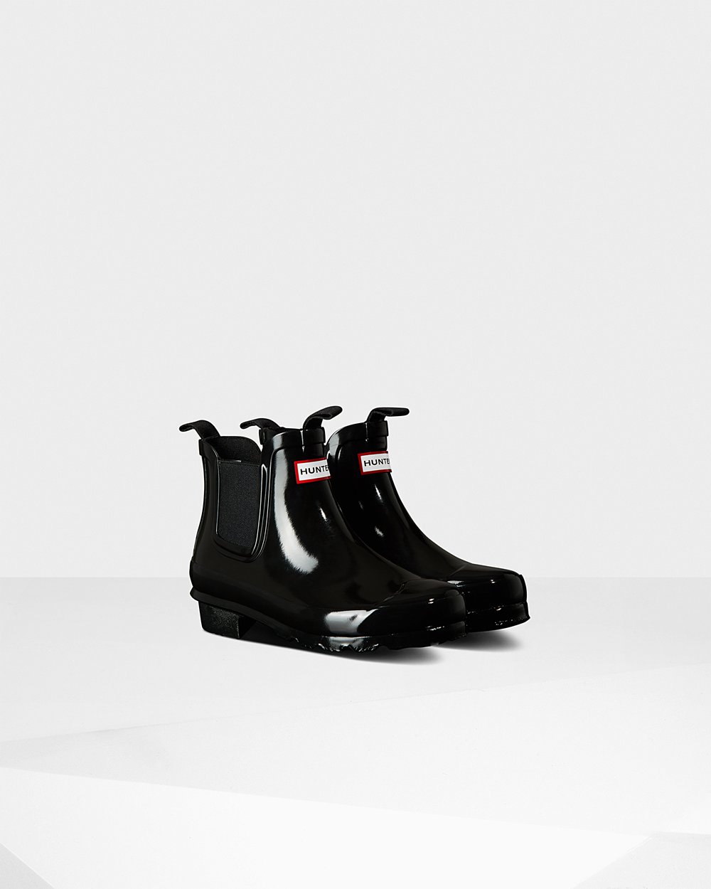 Kids Chelsea Boots - Hunter Original Big Gloss (32JLNIDYU) - Black